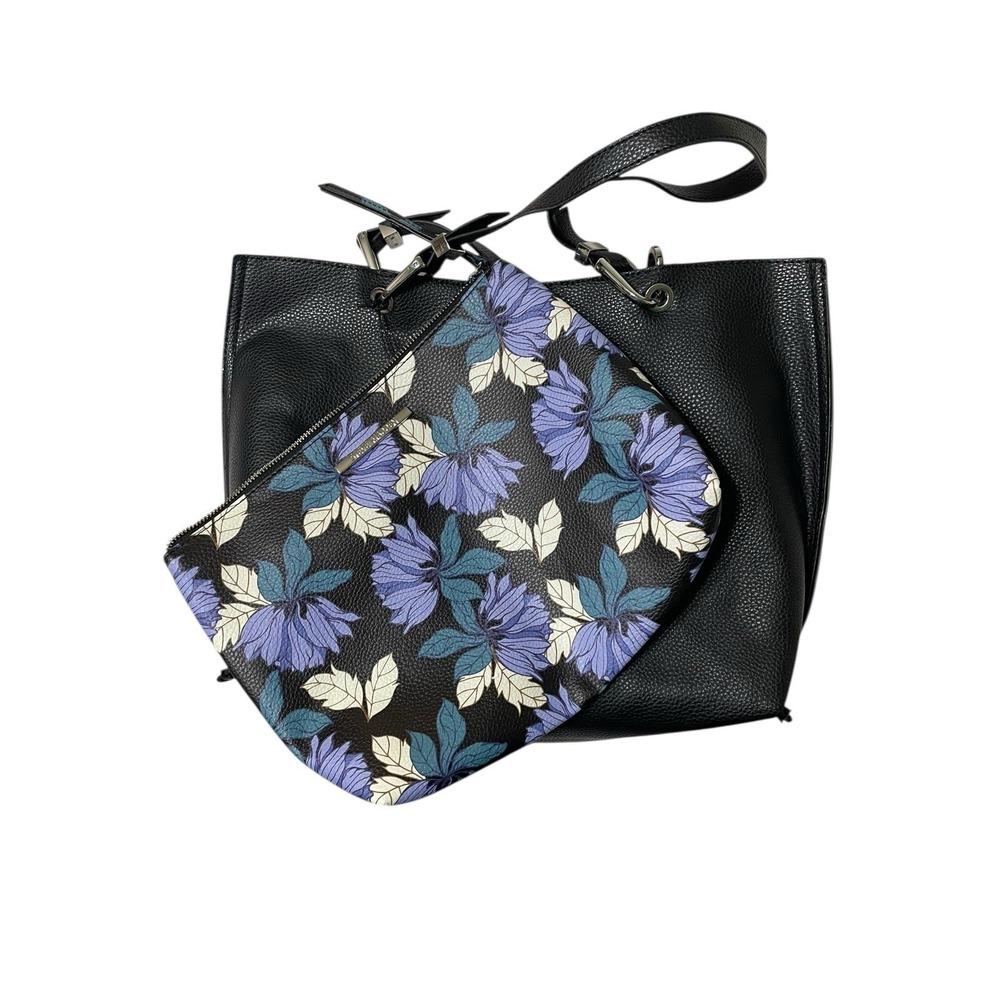 Steve Madden BDonna Shoulder Tote Black Bag Purse Handbag Plus Extra Bag